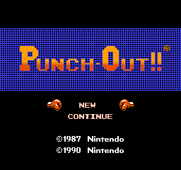 Punch-Out title screen for NES